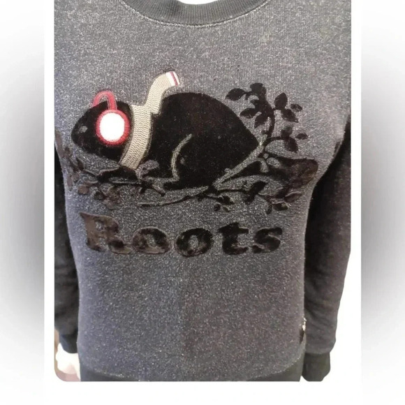 Roots Holiday Beaver Crew Neck  Sweater Size XXS - Picture 2 of 8